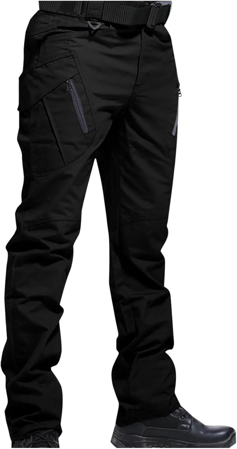 Men's Cargo Work Pants Ripstop Water Resistant Tactical Hiking Construction Outdoor Utility Pants with Pockets