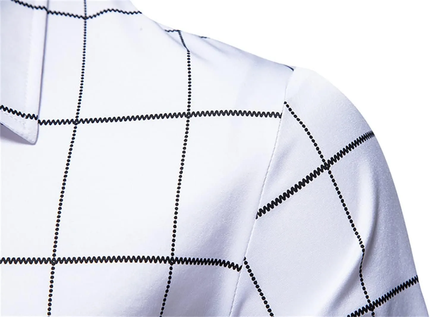 Men's Casual Long Sleeve Plaid Shirt Regular Fit Business Dress Shirts Fashion Plaid Button Up Shirts