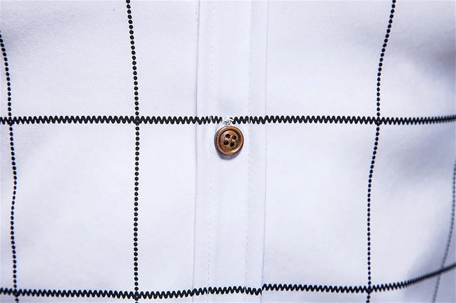 Men's Casual Long Sleeve Plaid Shirt Regular Fit Business Dress Shirts Fashion Plaid Button Up Shirts
