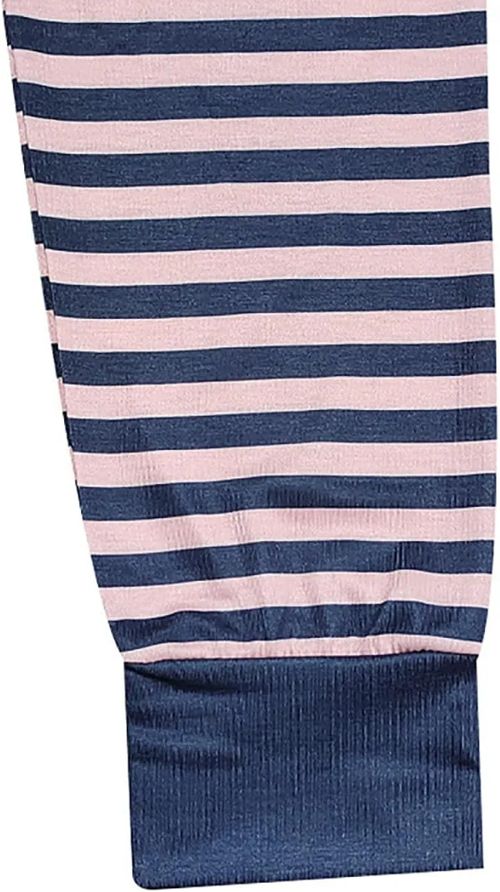 Mens Golf Shirt Colorful Striped Long Sleeve Henley T-Shirts V Neck Casual Lightweight Breathable Polo Shirt