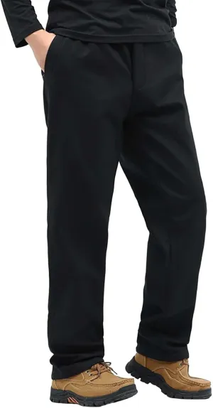 Men's Heavyweight Fleece Cargo Pants Thick Warm Joggers Pants Sherpa Workout Hiking Thermal Skiing Sweatpants