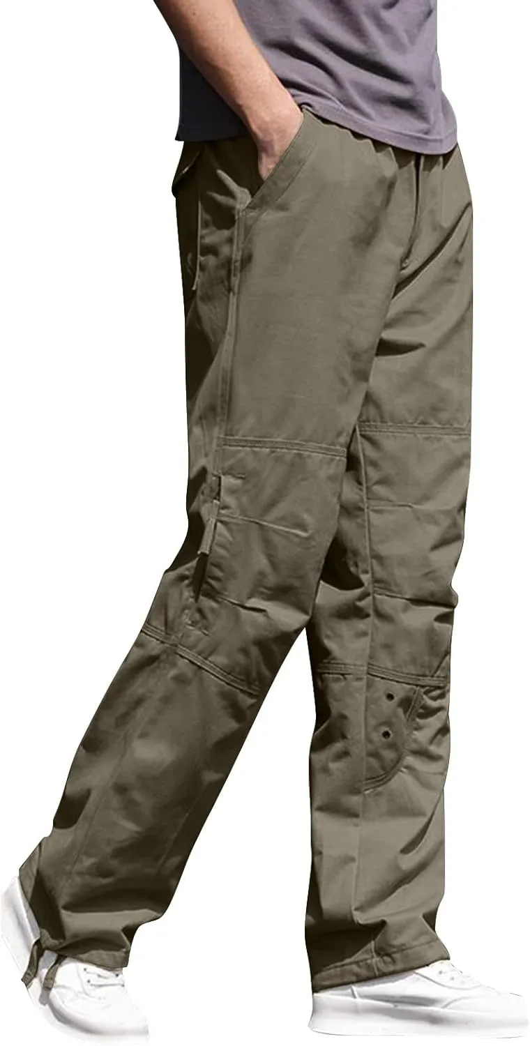 Mens Hiking Pants Mens Cargo Pants Relaxed Fit Tactical Pants Cargo Work Pants Cotton Trousers with Pockets