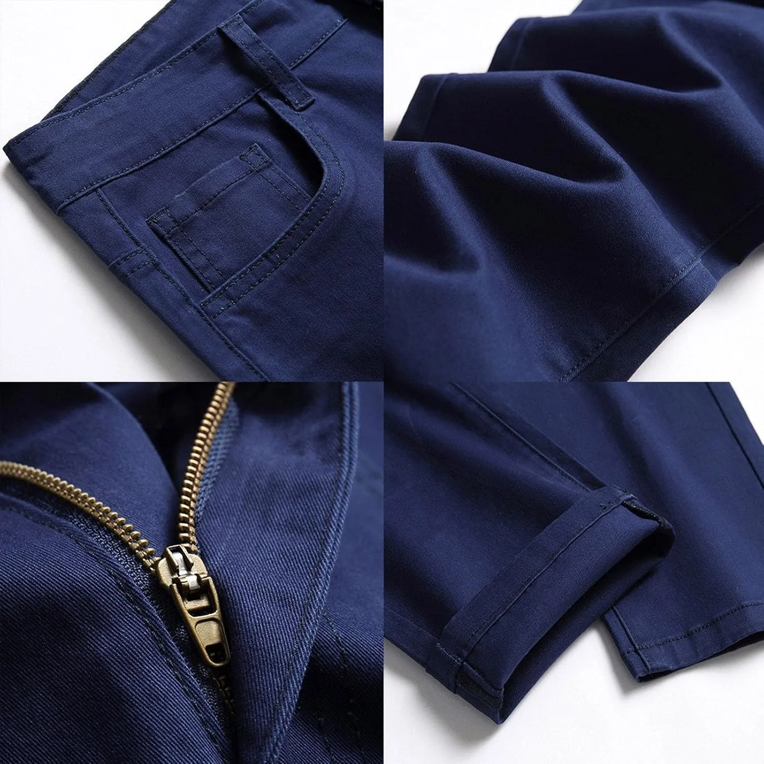 Mens Jeans Regular Fit Men's Loose Elastic Waist Denim Pants Lightweight Skinny Jeans Tapered Leg Trousers