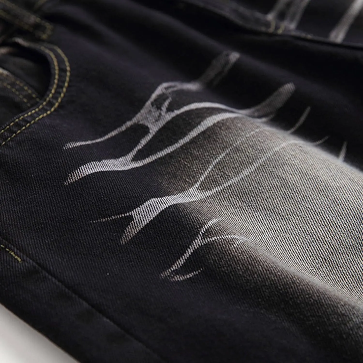 Mens Jeans Slim Fit Men's Loose Elastic Waist Denim Pants Lightweight Skinny Jeans Tapered Leg Trousers