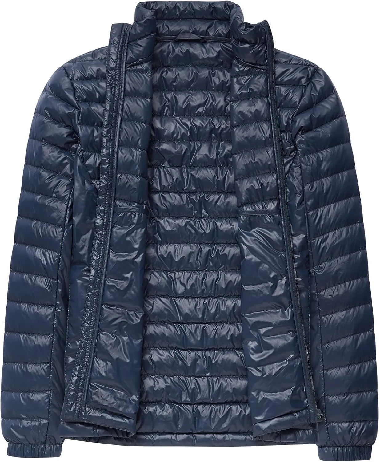 Mens Lightweight Down Jacket Water Resistant Puffer Insulated Warm Winter Coat with Pockets