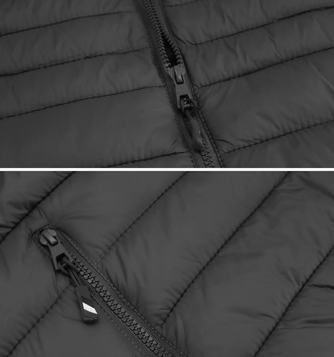 Men's Lightweight Full Zip Quilted Insulated Water Resistant Warm Puffer Vest