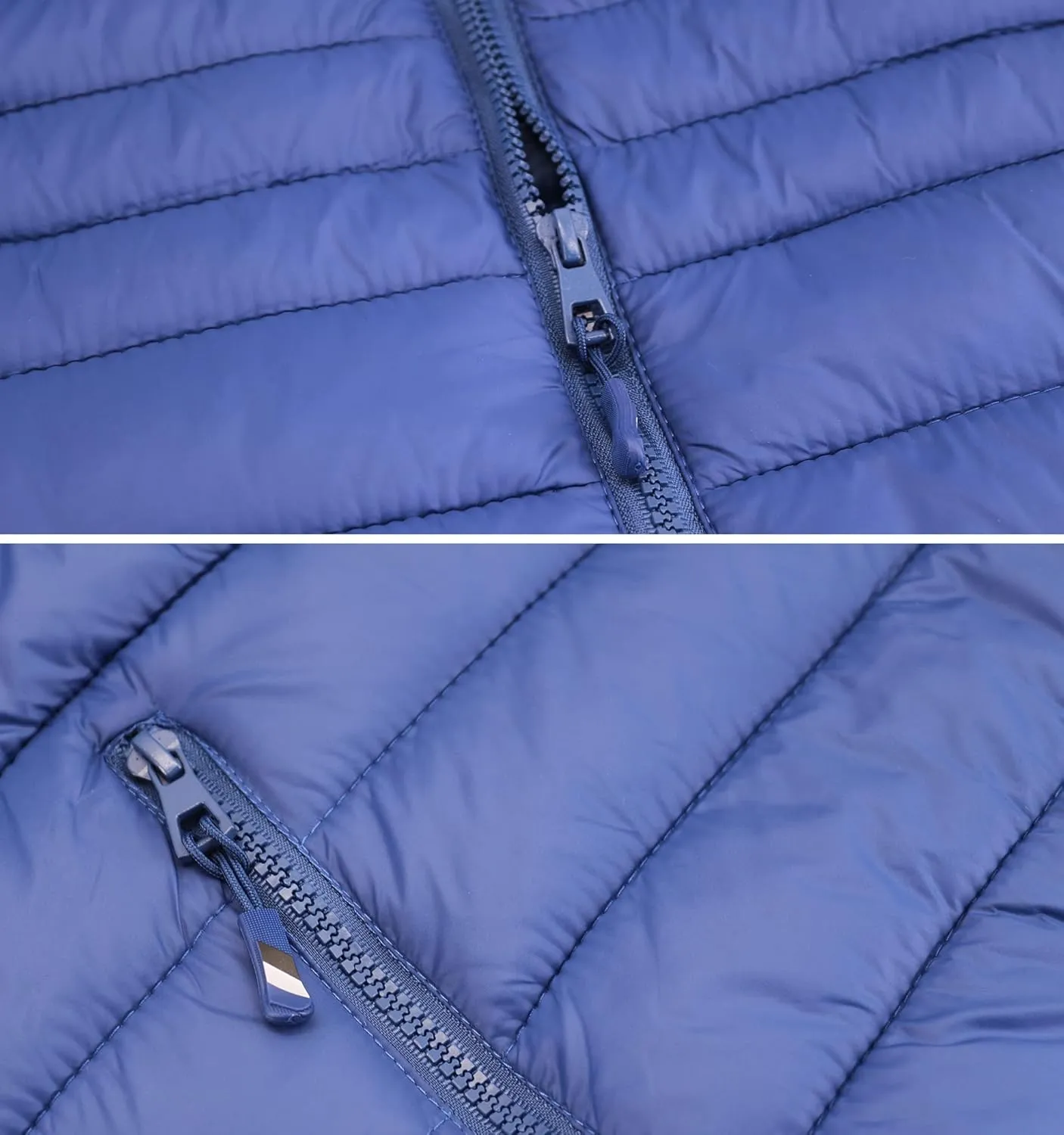 Men's Lightweight Full Zip Quilted Insulated Water Resistant Warm Puffer Vest