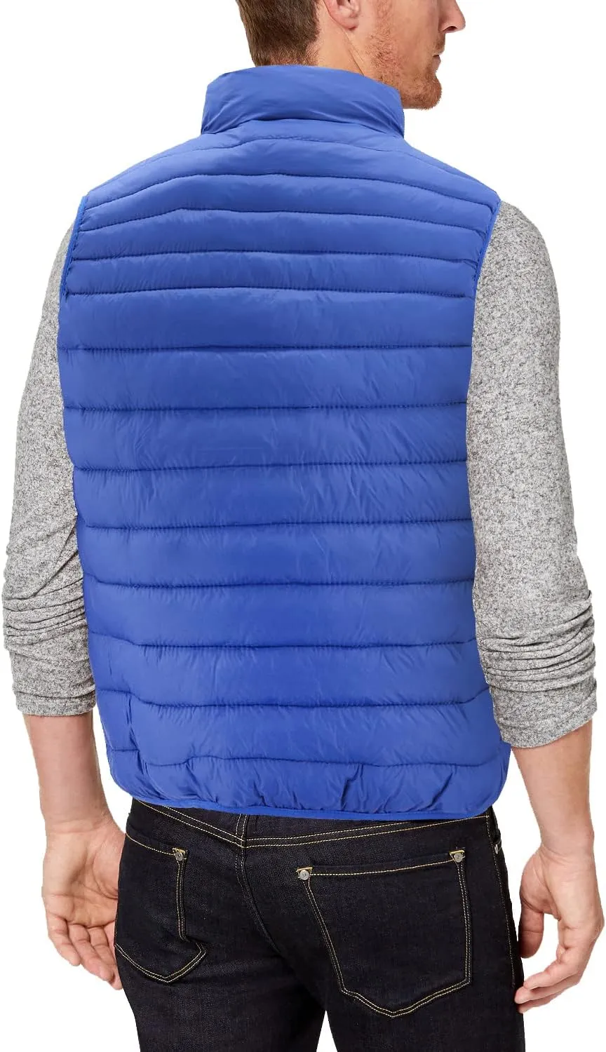Men's Lightweight Full Zip Quilted Insulated Water Resistant Warm Puffer Vest