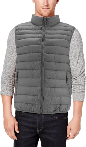 Men's Lightweight Full Zip Quilted Insulated Water Resistant Warm Puffer Vest