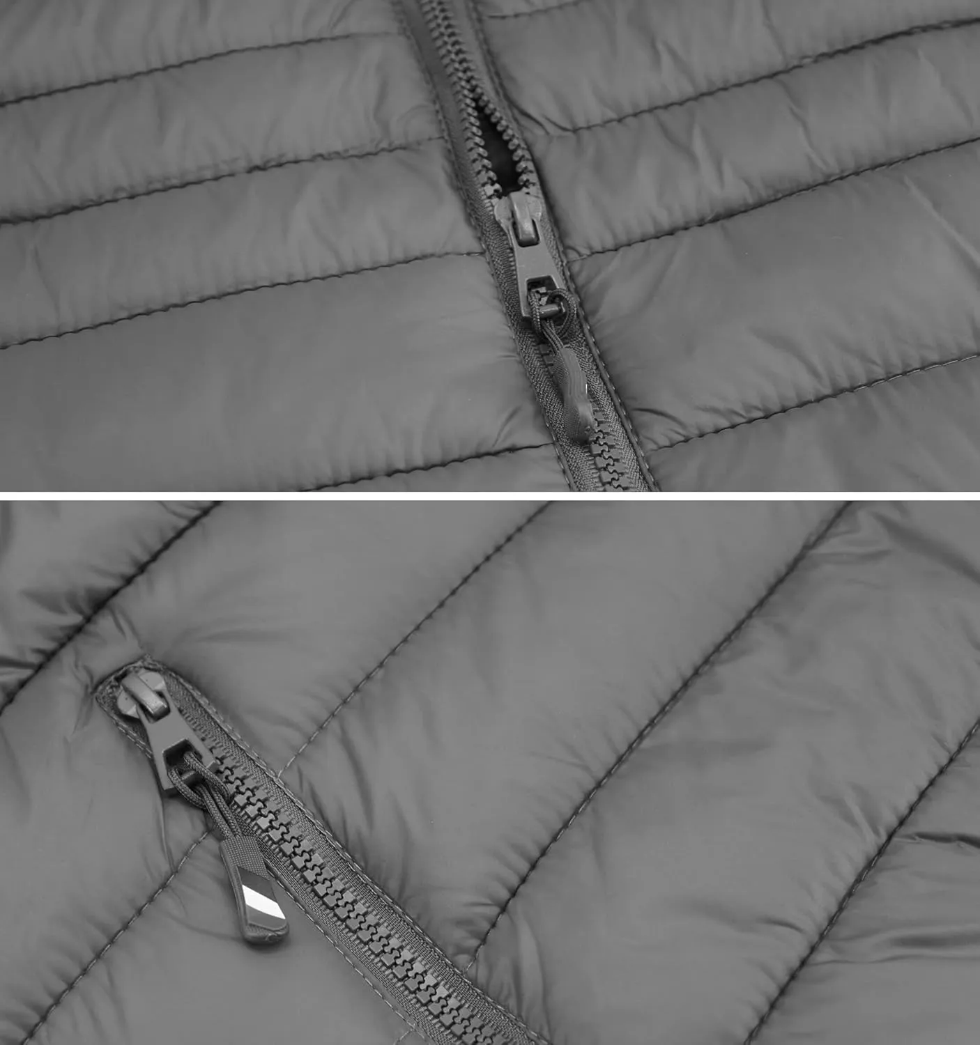 Men's Lightweight Full Zip Quilted Insulated Water Resistant Warm Puffer Vest