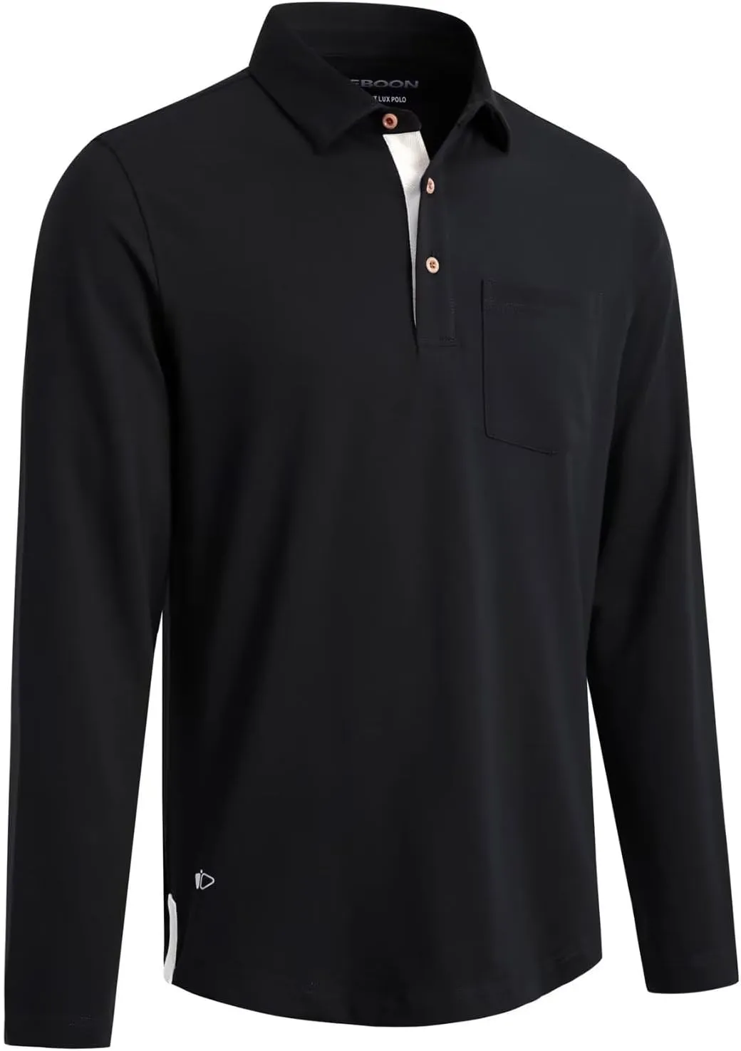 Mens Long and Short Sleeve Polo Shirts Pocket Casual Solid Cotton Blend Drop Cut Collared Polo Shirts for Men