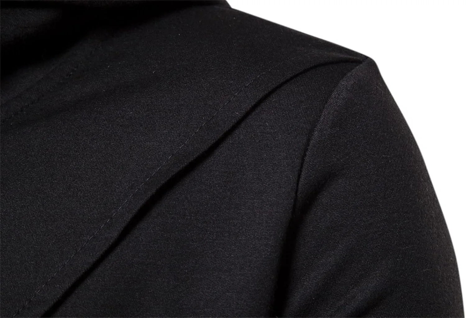 Mens Long Sleeve Draped Cardigans Long Shawl Ruffle Poncho Cape Cloak Coat Casual Pullover With Hooded Pockets