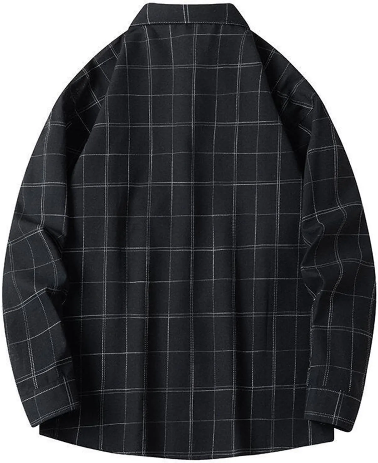 Men's Long Sleeve Plaid Shirts Spring and Autumn Fashion Personality Plaid Shirt Long Sleeve Lightweight Plaid Shirt