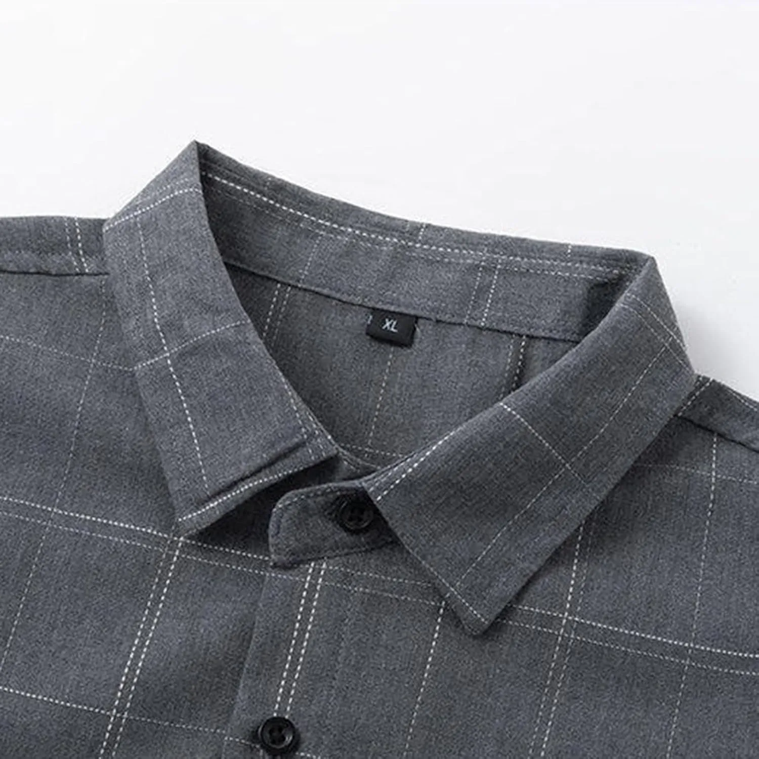 Men's Long Sleeve Plaid Shirts Spring and Autumn Fashion Personality Plaid Shirt Long Sleeve Lightweight Plaid Shirt