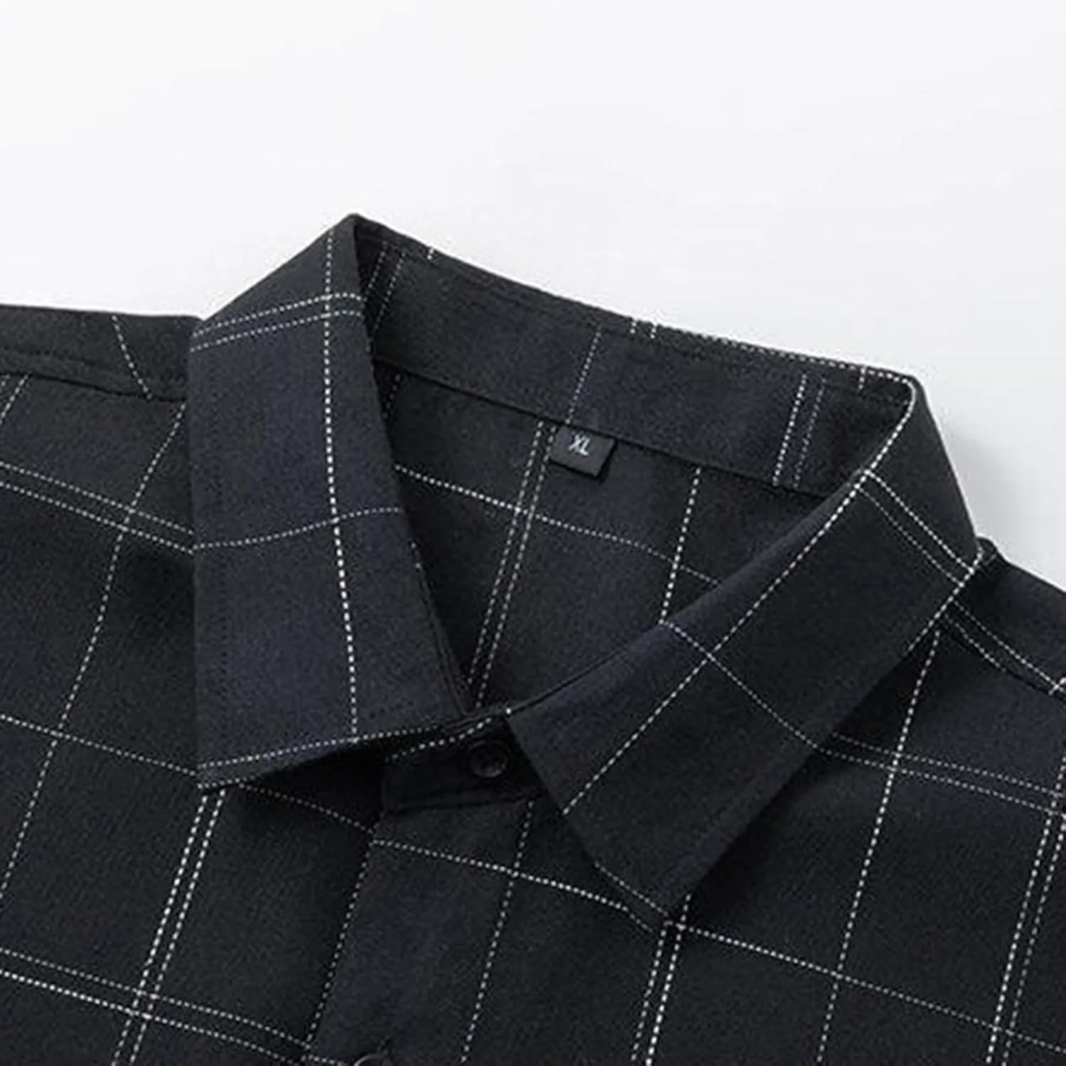 Men's Long Sleeve Plaid Shirts Spring and Autumn Fashion Personality Plaid Shirt Long Sleeve Lightweight Plaid Shirt
