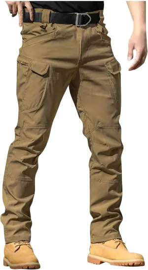 Men's Outdoor Cargo Hiking Pants Motorcycle Riding Motocross Wear Resistant Durable Trousers Soft Pants with Pockets