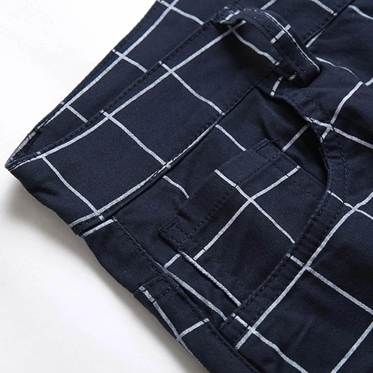 Mens Pants Jeans Slim Fit High Waisted Striped Jeans Straight Leg Pants Fashion Trousers Classic 5 Pocket Streetwear