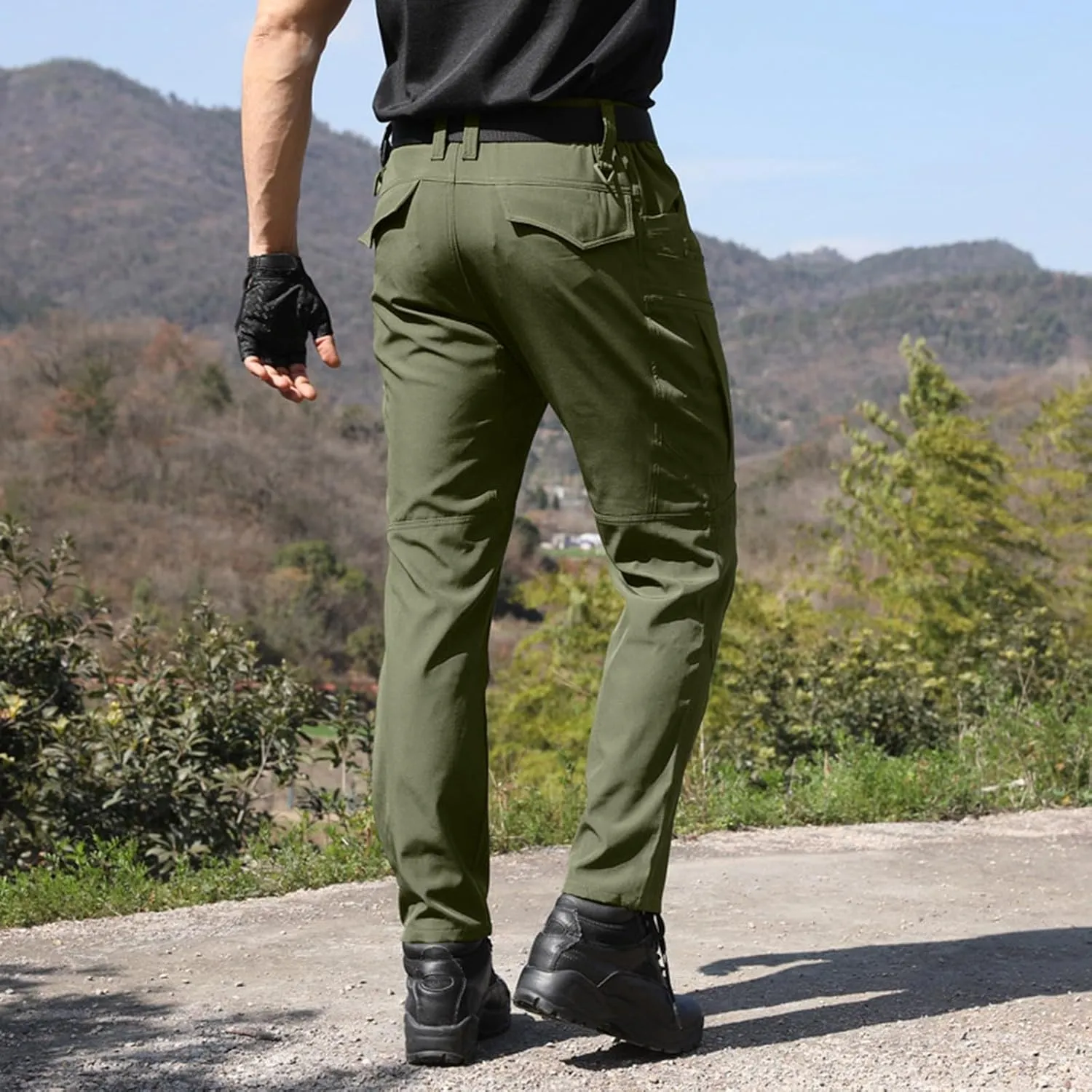 Men's Pants Water Resistant Breathable Trousers Running Joggers Fishing Quick Dry Performance Pants Hiking