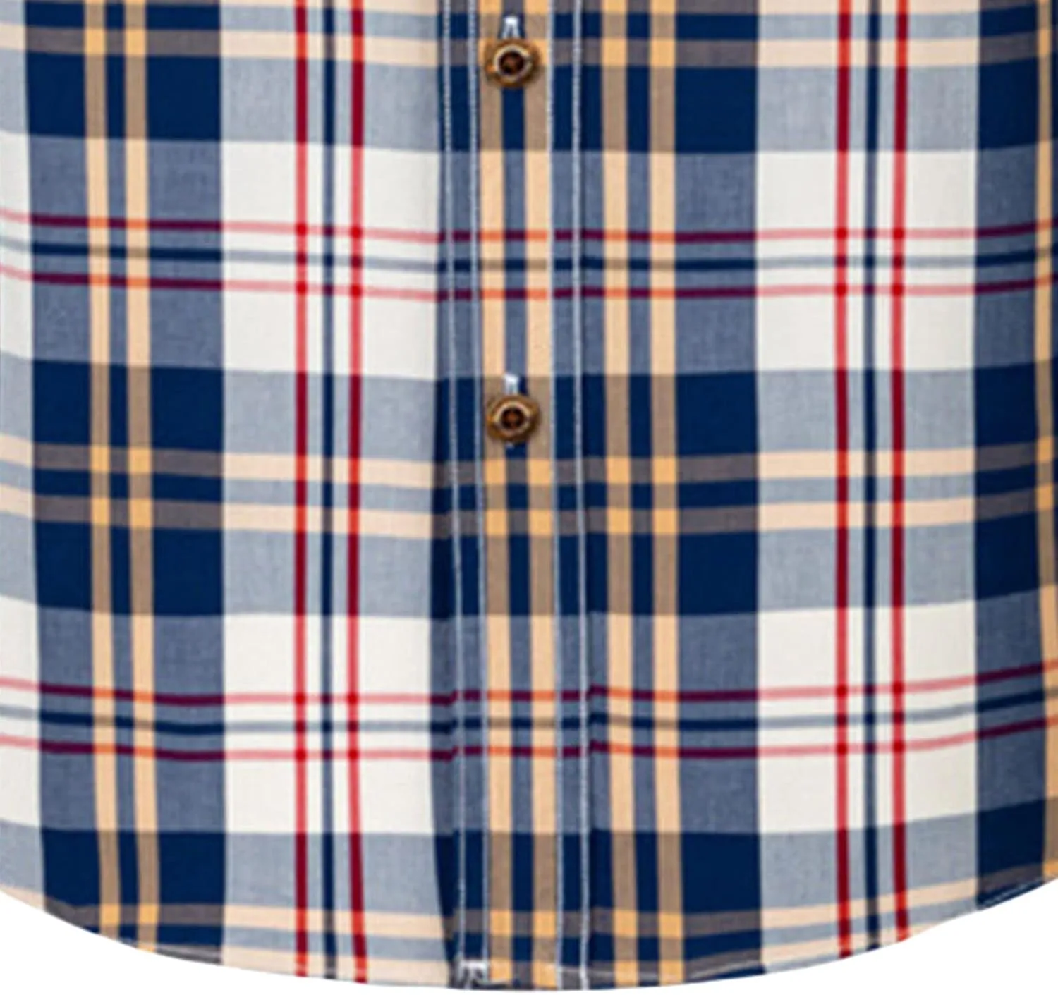 Men's Plaid Long-Sleeved Casual Shirt Relaxed Fit Lightweight Snap-Front Plaid Shirt Business Check Dress Shirt