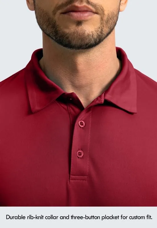Men's Polo Shirt Long Sleeve Golf Shirts Lightweight UPF 50  Sun Protection Cool Shirts for Men Work Fishing Outdoor