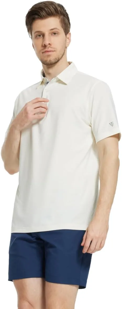 Mens Polo Shirts Short and Long Sleeve Casual Solid Stylish Dry Fit Performance Designed Collared Golf Polo Shirts for Men