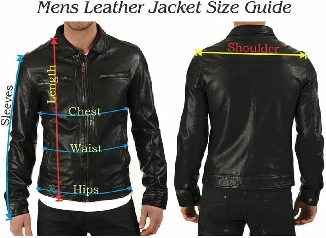 Mens Punk Rock Stud Leather Vest | Motorbike Brando Style Slimfit Leather Jacket