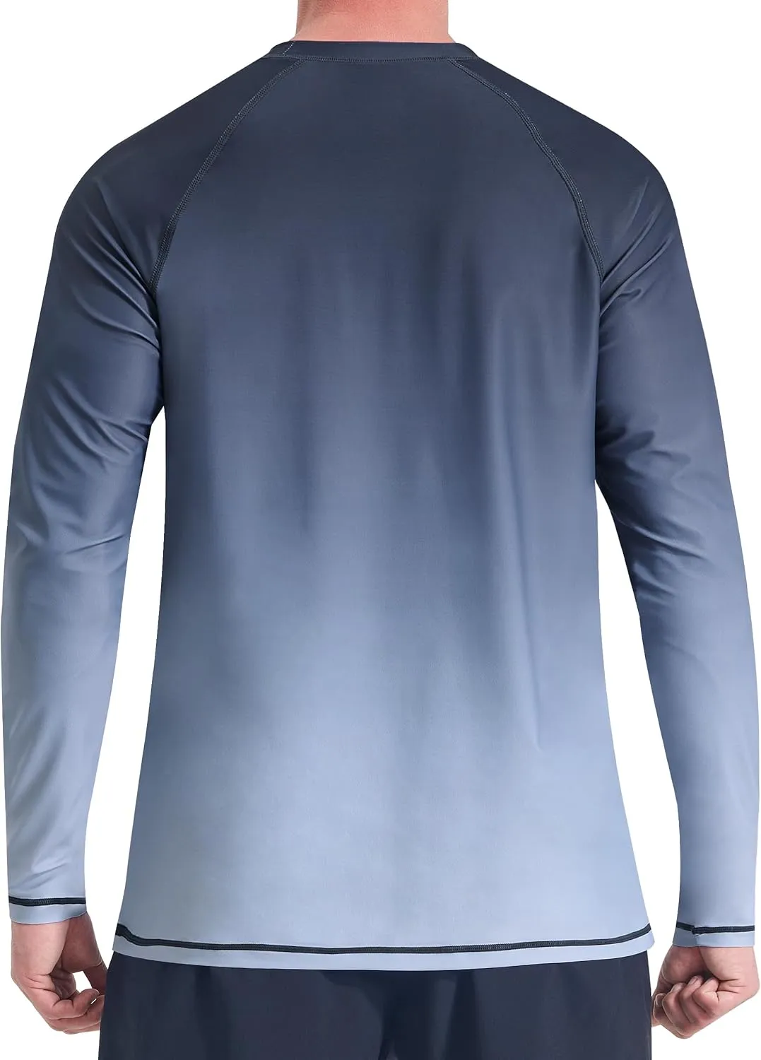 Mens Rash Guard UPF 50  Swim Shirts UV Sun Protection T-Shirt Quick Dry Long Sleeve Beach Shirts for Fishing