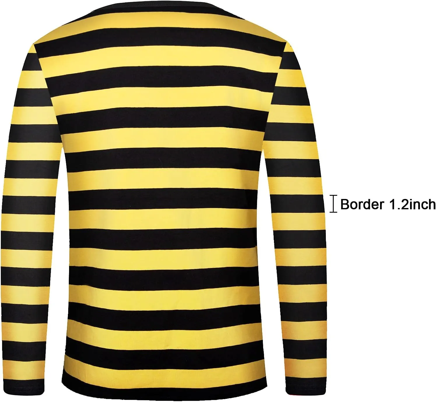 Men's Red White Striped Shirt Waldo Costume Halloween Robber Costume Pugsley Addams Black White Striped T-Shirt Top
