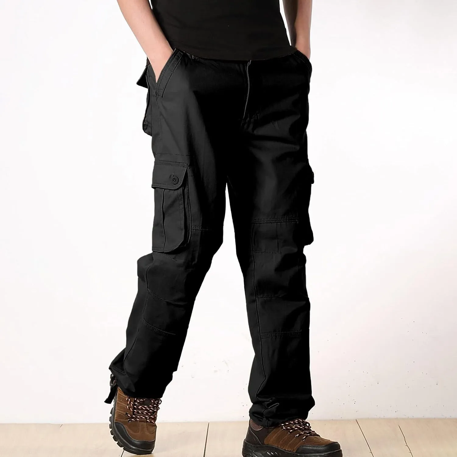 Mens Resort Wear 2025 Cargo Pants, MultiPants - High Stretch Multi-Pocket Durable,Silm Fit Stretch Pant for Men