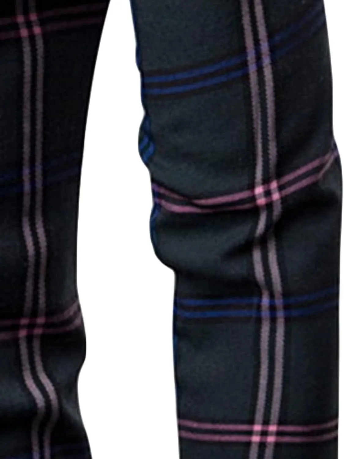 Men's Slim Long Sleeve Plaid Shirt Casual Plaid Button Up Shirts Regular Fashion Button Down Dress Shirt