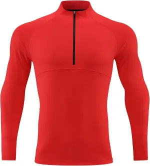 Men's Sports Shirts 1/4 Zip Long Sleeve Running Pullover Tops, Quick Dry Workout Shirts for Gym Athletic Basketball