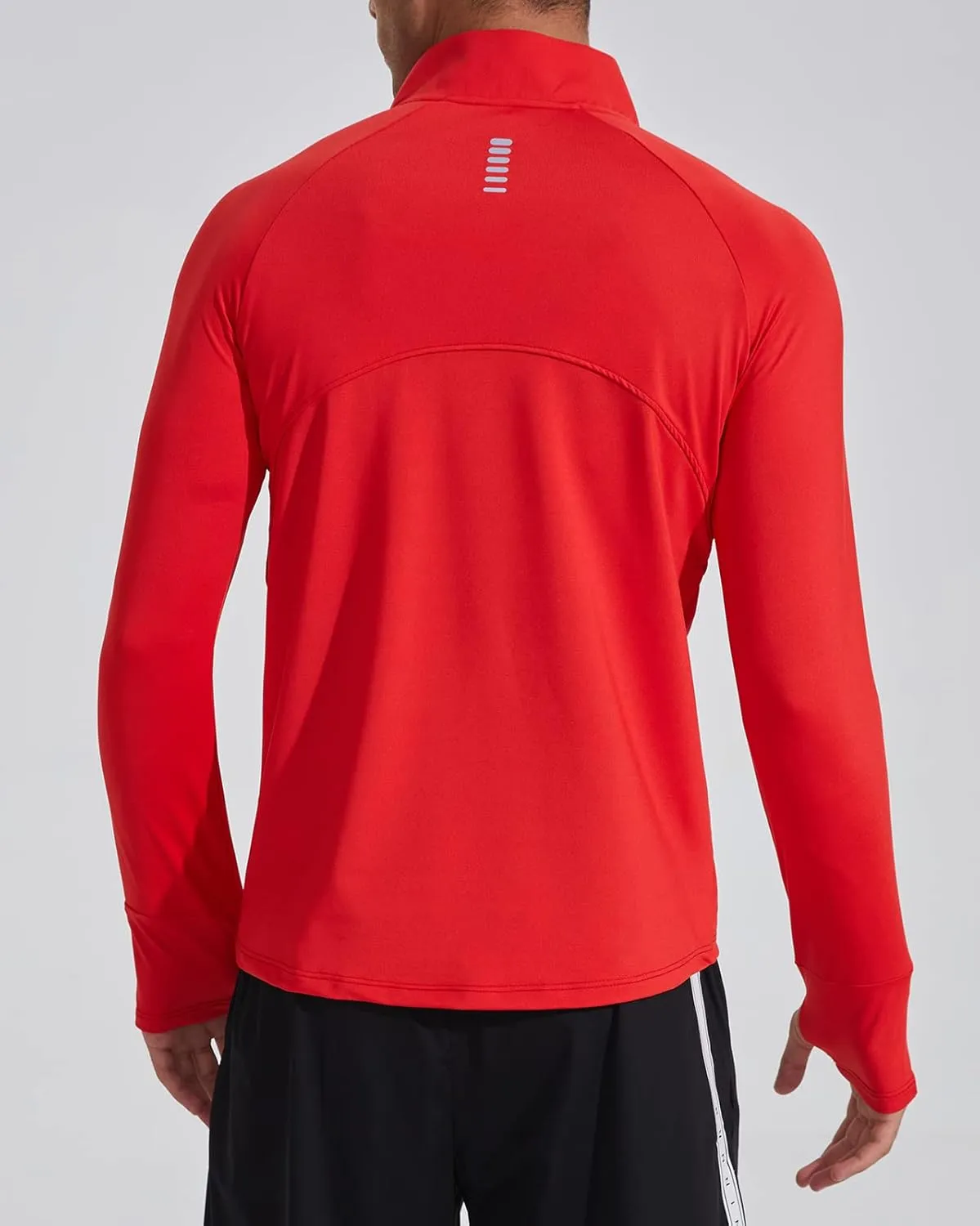 Men's Sports Shirts 1/4 Zip Long Sleeve Running Pullover Tops, Quick Dry Workout Shirts for Gym Athletic Basketball