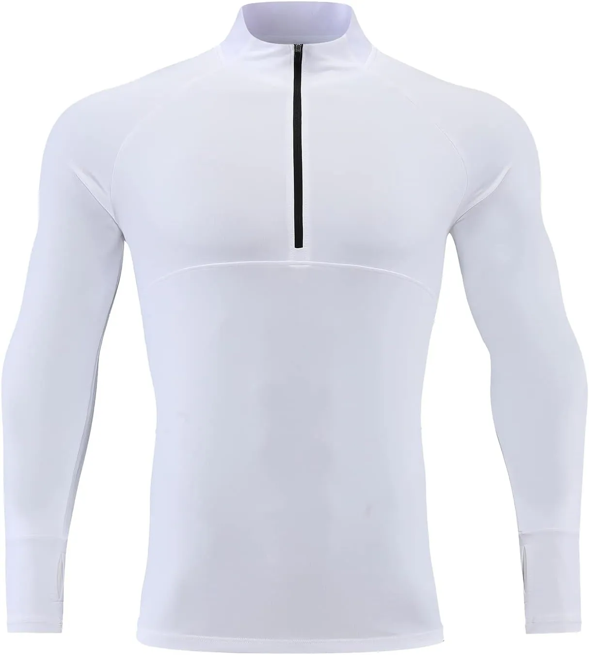 Men's Sports Shirts 1/4 Zip Long Sleeve Running Pullover Tops, Quick Dry Workout Shirts for Gym Athletic Basketball