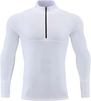 Men's Sports Shirts 1/4 Zip Long Sleeve Running Pullover Tops, Quick Dry Workout Shirts for Gym Athletic Basketball