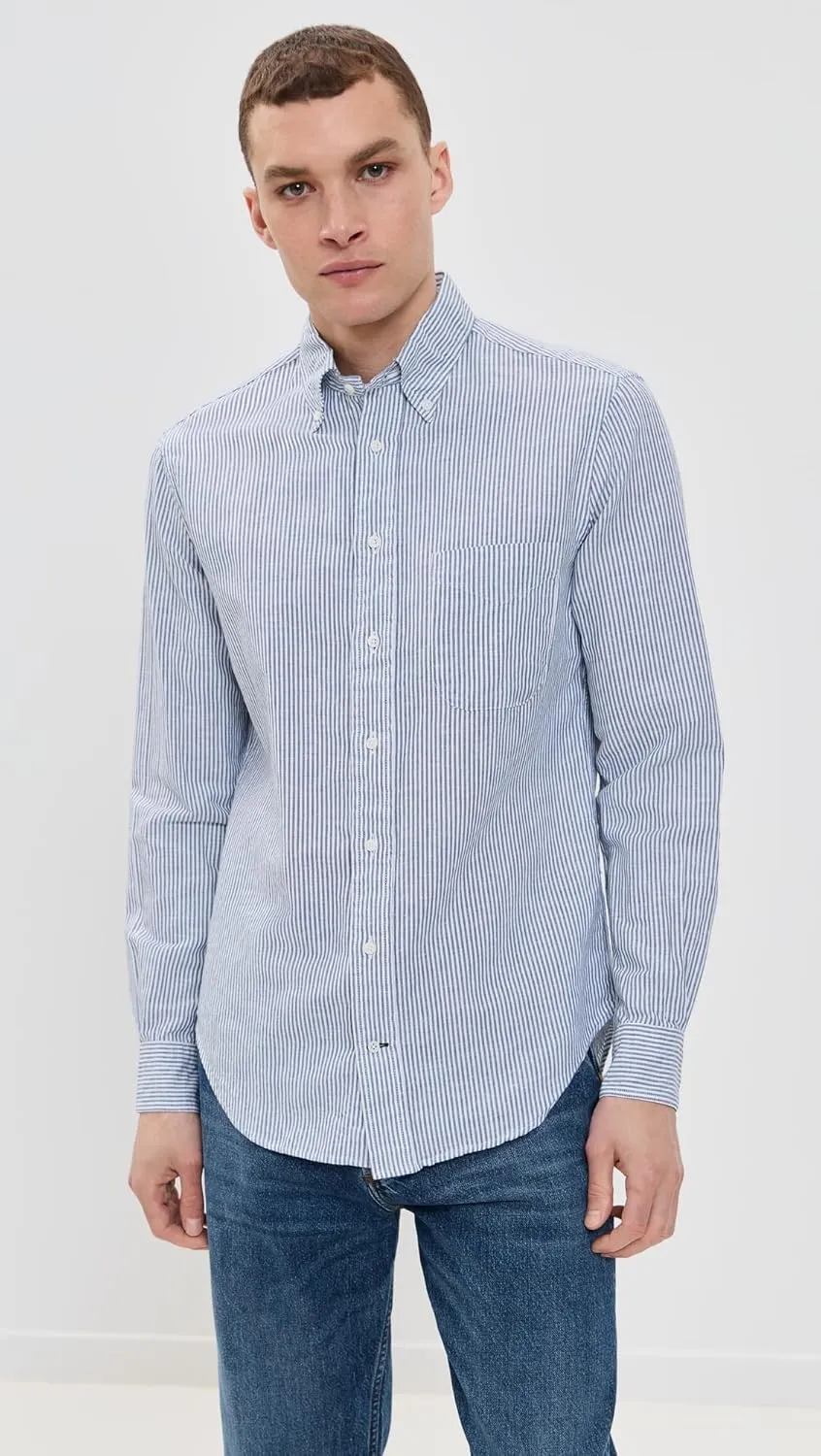 Men's Striped Linen Shirt