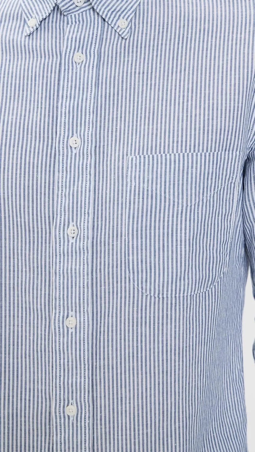Men's Striped Linen Shirt