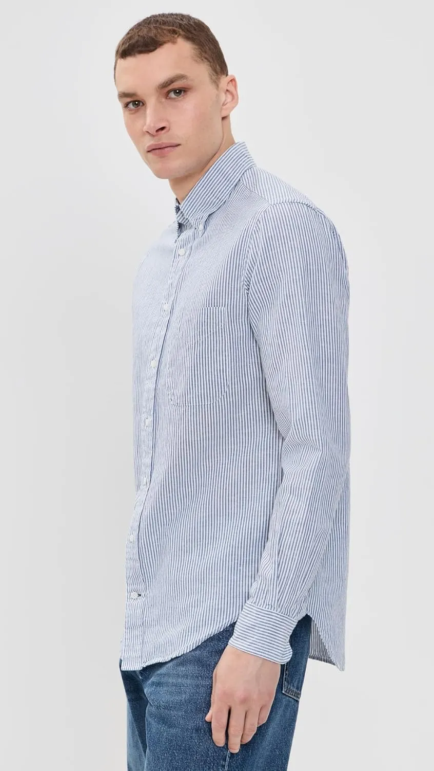 Men's Striped Linen Shirt
