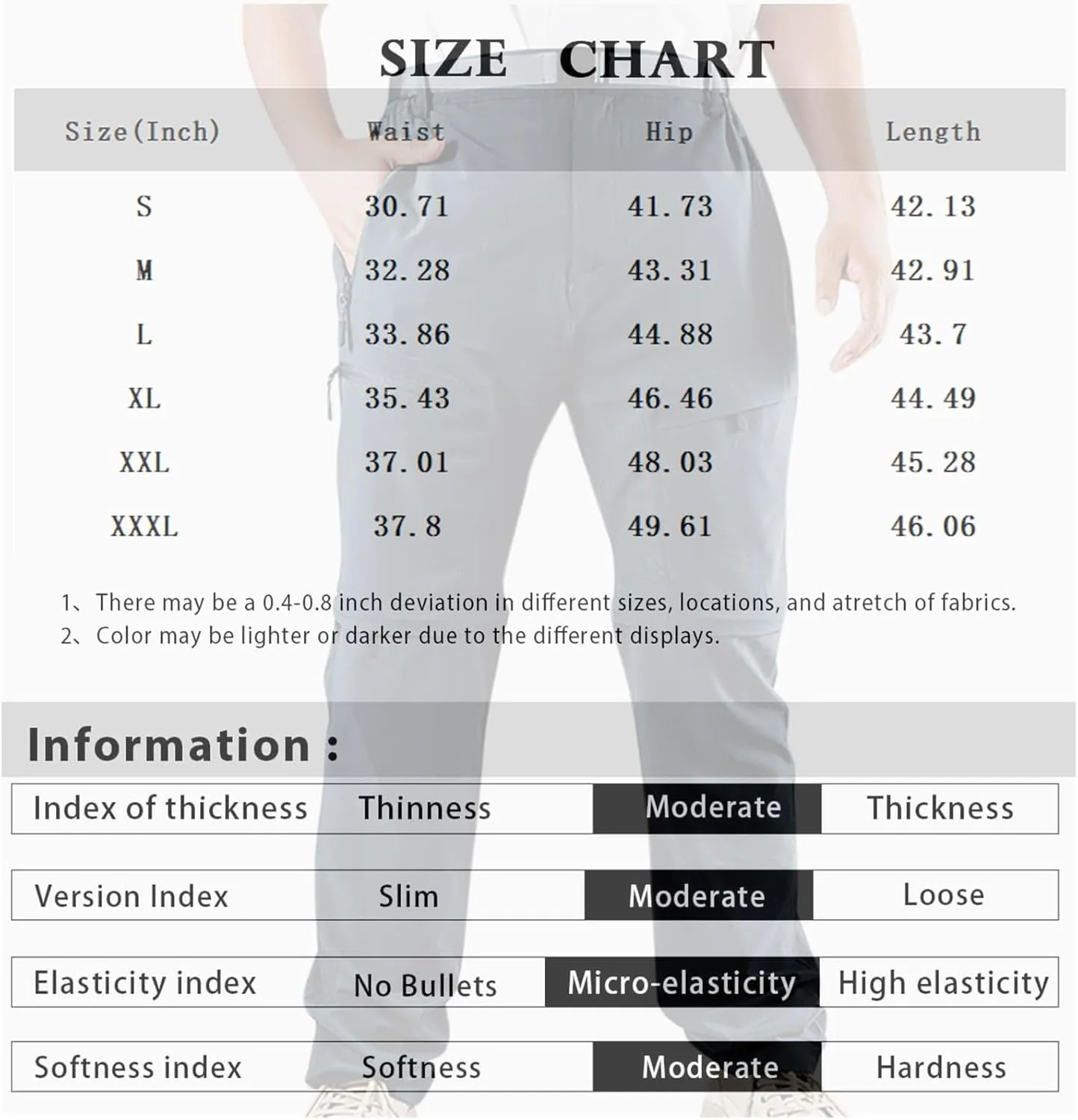 Mens Tactical Pants Hiking Waterproof Moisture Wicking Pant Cargo Hunting Relaxed Fit Pants with Pockets