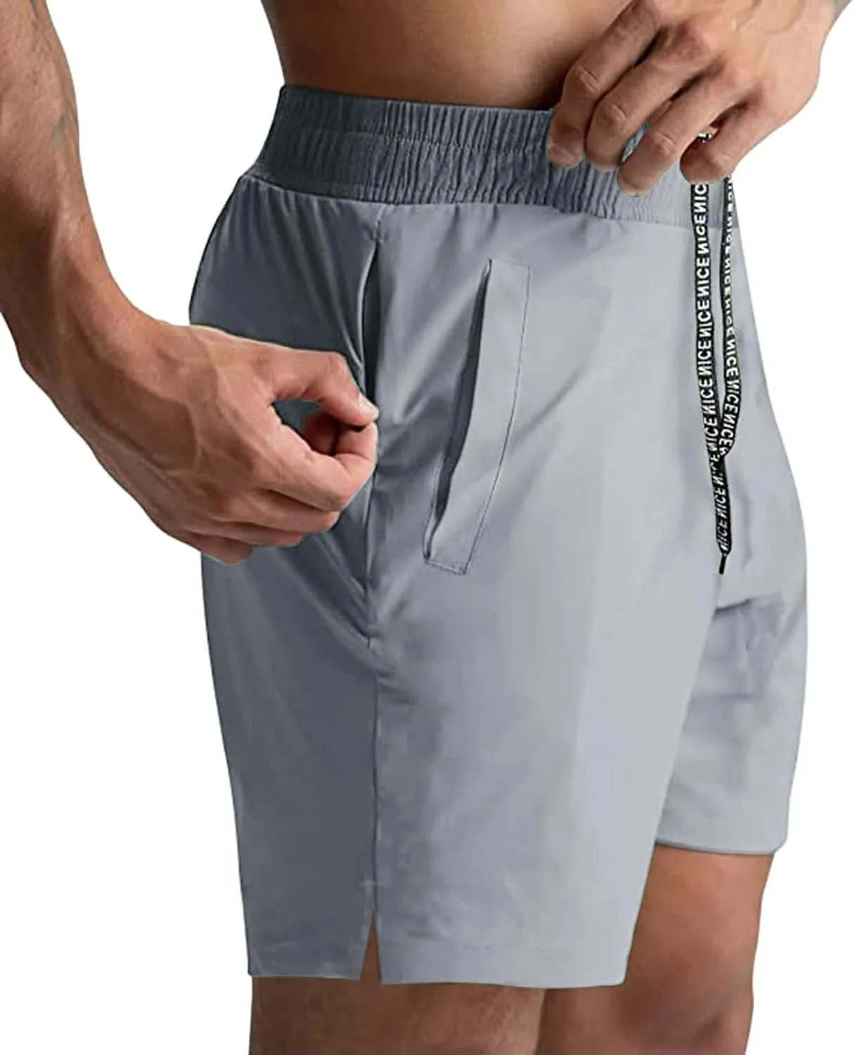 Men's Training Wide Leg Sport Shorts Bodybuilding Workout Athletic Shorts Sport Outdoor Running Lightweight Gym Short