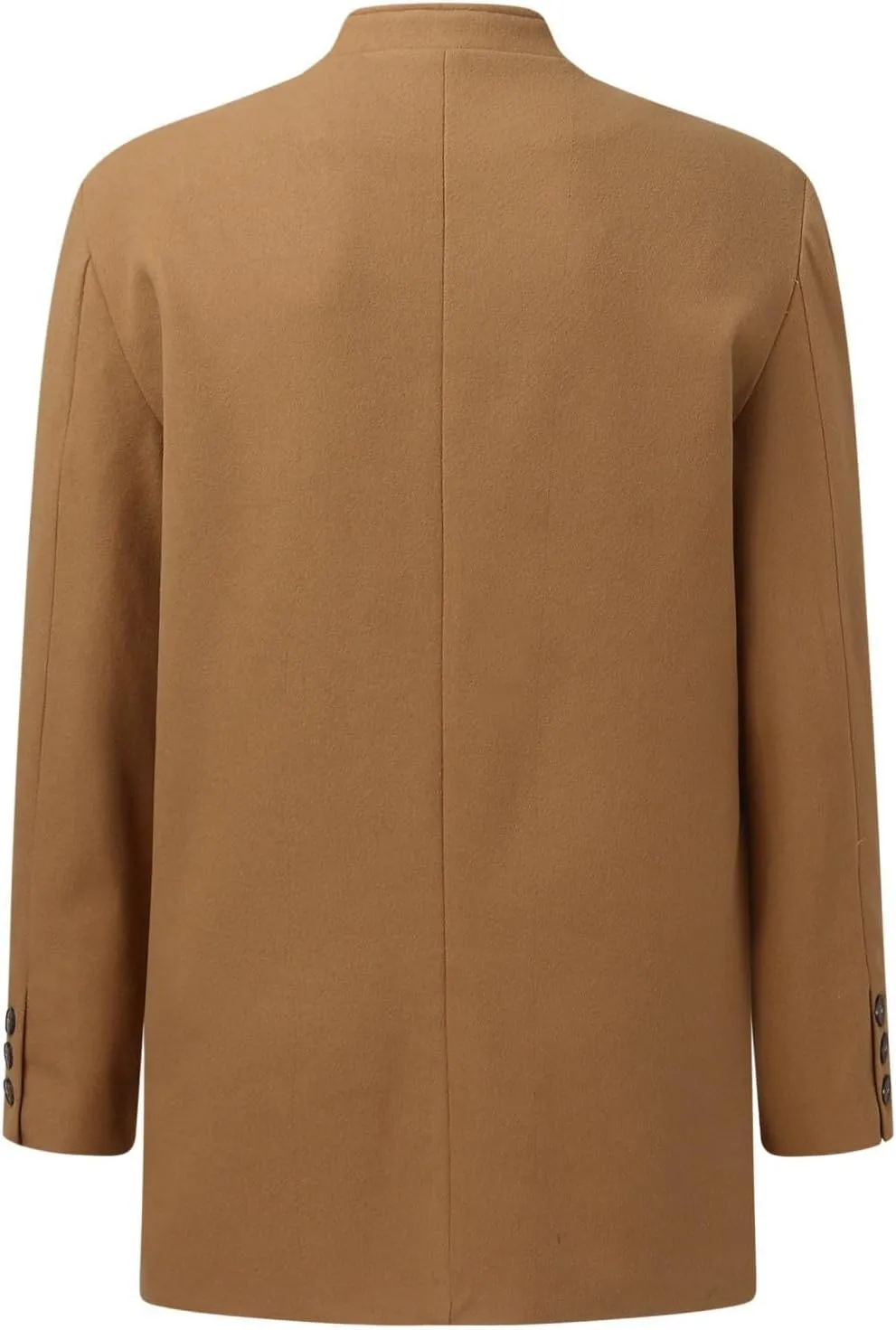 Mens Trench Coat Notched Collar Single Breasted Peacoat Winter Overcoat With Pockets Windbreaker Warm Jackets
