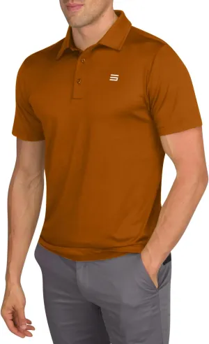 Mens Untucked Golf Polo Shirts - The Perfect Length, Quick Dry, 4-Way Stretch Fabric. Moisture Wicking, UPF 50  Protection