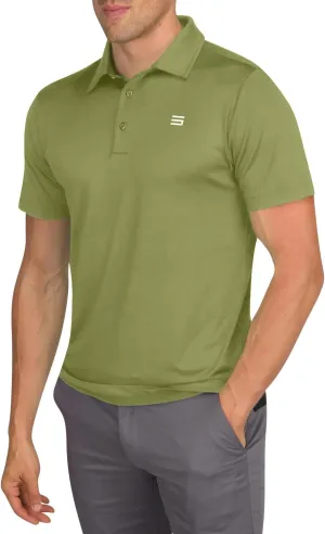Mens Untucked Golf Polo Shirts - The Perfect Length, Quick Dry, 4-Way Stretch Fabric. Moisture Wicking, UPF 50  Protection