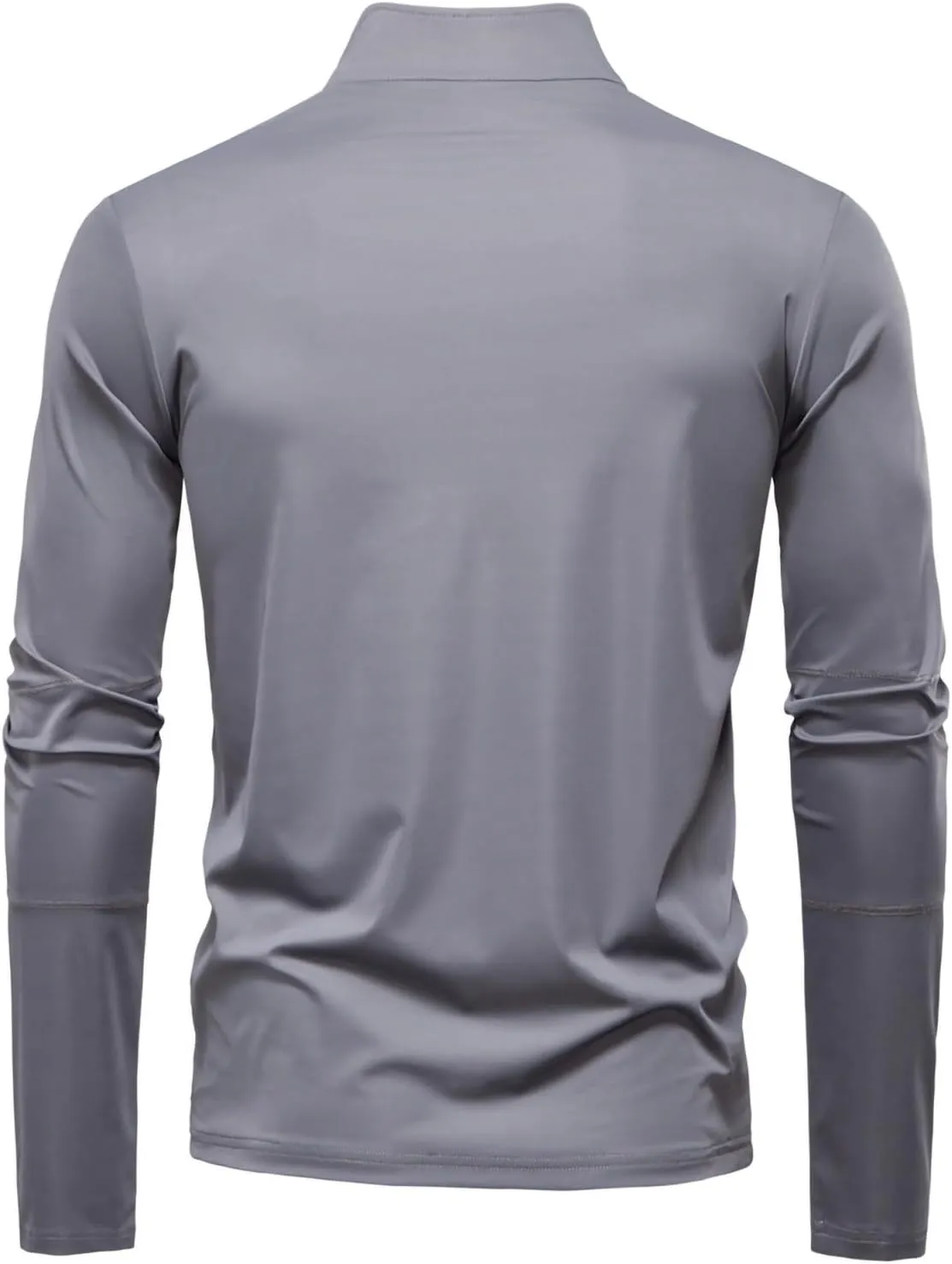 Men's UPF 50  Sun Shirts 1/4 Zip Long Sleeve Fishing Running Rash Guard T-Shirts Outdoor Lightweight UV Protection Top