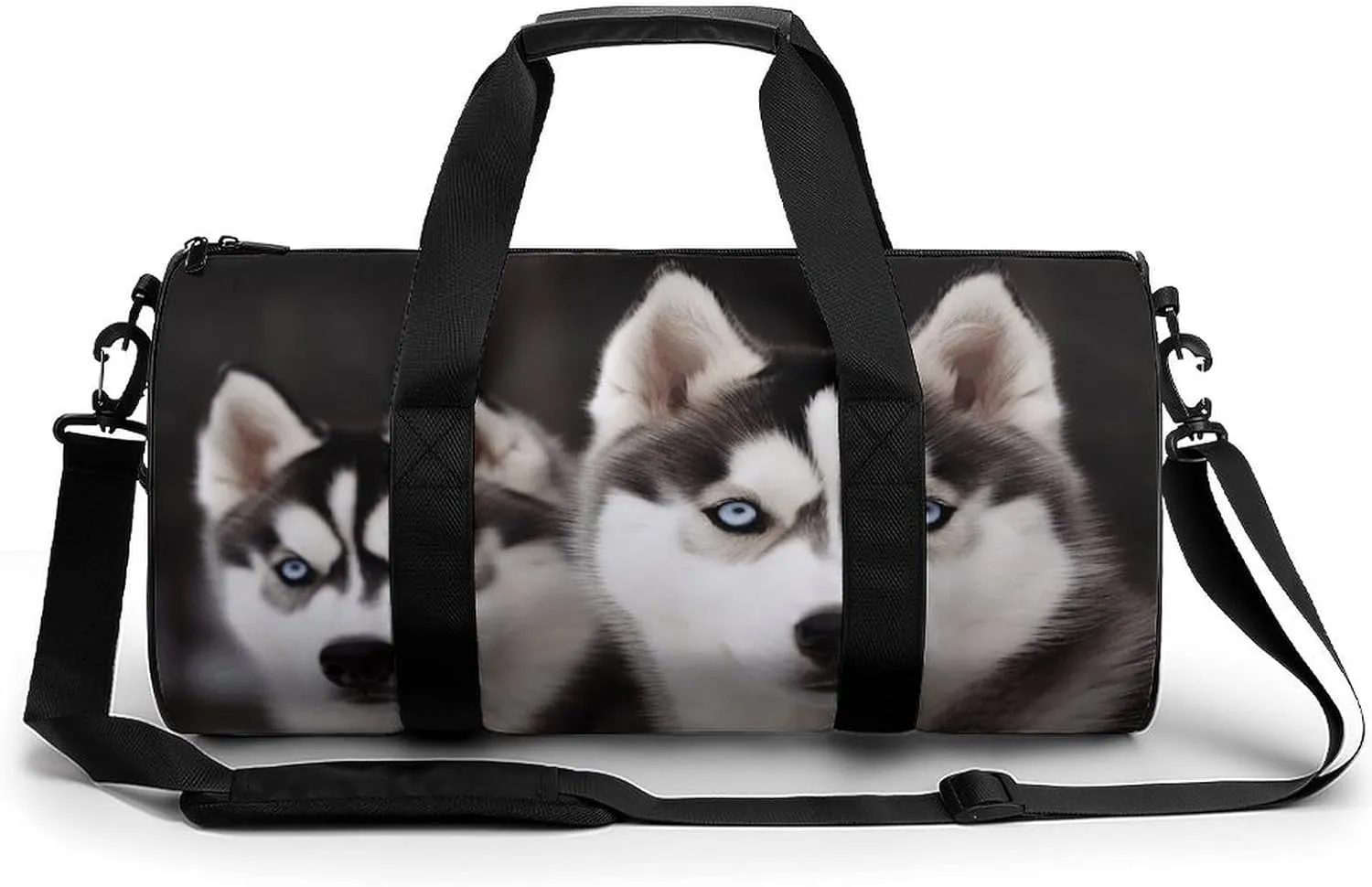 Mens Womens Gym Bag, Husky Dog Print Duffle Bags,travel Gym Duffle Bag,garment Duffle Bag,gym Bag with Shoe Compartment