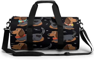 Mens Womens Gym Bag, I Love My Dog Dachshunds Print Duffle Bags,travel Gym Duffle Bag,garment Duffle Bag,gym Bag with Shoe Compartment