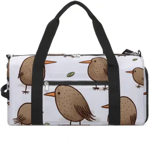 Mens Womens Gym Bag, Kiwi Birds Cute Print Duffle Bags,travel Gym Duffle Bag,garment Duffle Bag,gym Bag with Shoe Compartment