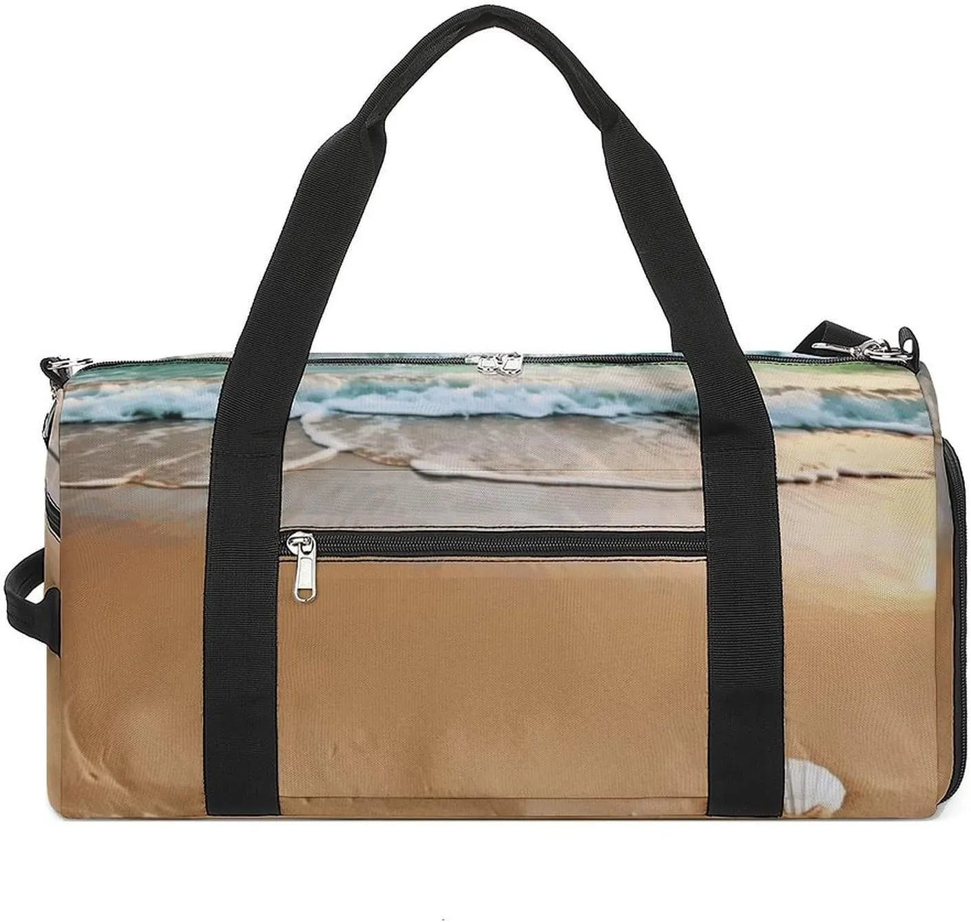 Mens Womens Gym Bag, Ocean Beach Theme Print Duffle Bags,travel Gym Duffle Bag,garment Duffle Bag,gym Bag with Shoe Compartment