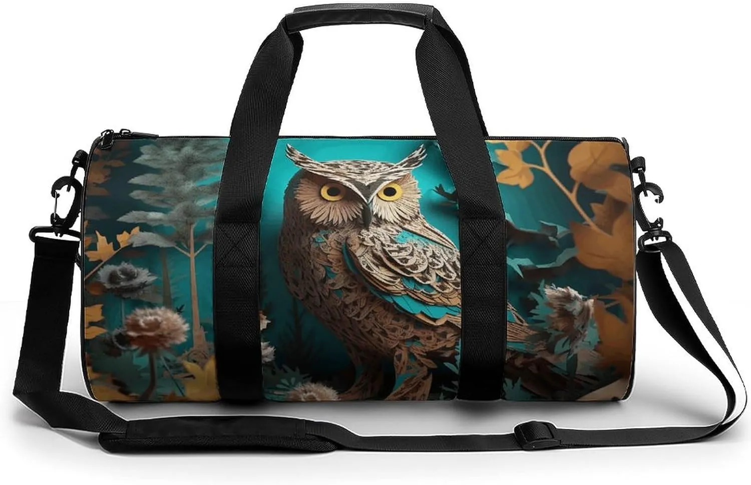 Mens Womens Gym Bag, Owl Print Duffle Bags,travel Gym Duffle Bag,garment Duffle Bag,gym Bag with Shoe Compartment