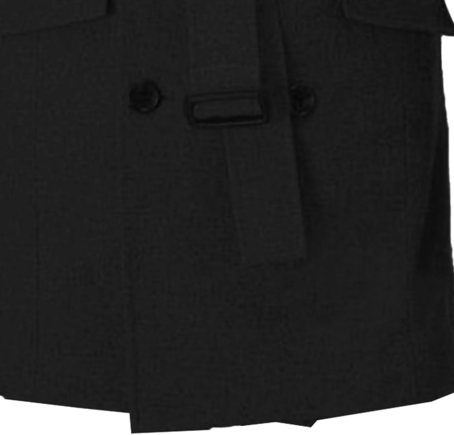 Men's Wool Blend Pea Coat Warm Winter Business Trench Coat Jackets Notched Band Collar Double Breasted Overcoat