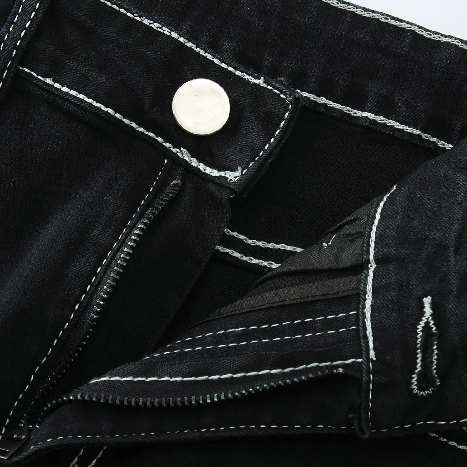 MIDOO Big and Tall Jeans for Men Loose Fit Elastic Waist Denim Pants Lightweight Skinny Jeans Tapered Leg Trousers